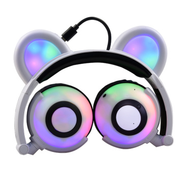 Christmas gifts bear ear lighting headphone for kids