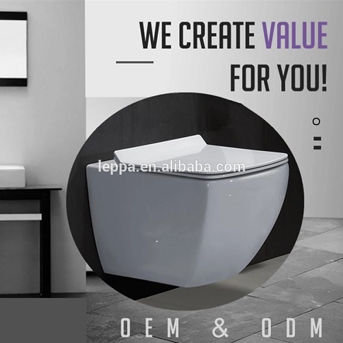 Wholesale Price Bathroom Toilet Sanitary Ware Gold Wall Hung Toilet Manufactory