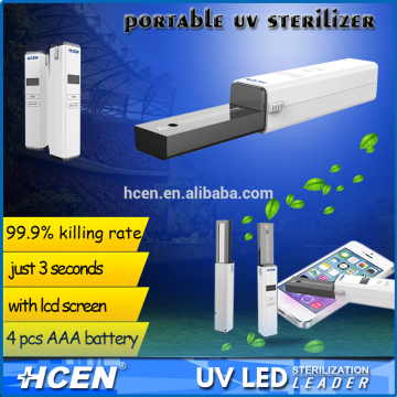 Portable surface uv sterilizer for mobile phone, baby and pet accessories