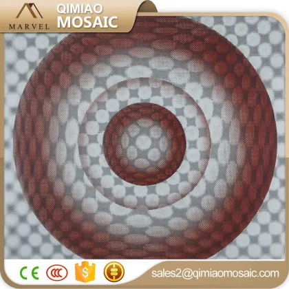 Brown Red Mix Round Ball Glass Mosaic For Wall Phantom 3D Glass Tiles