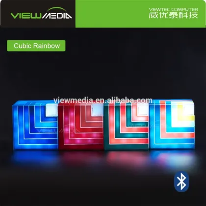 Sound Quality technology 2017 Viewtec Cubic Rainbow led Bluetooth Speaker