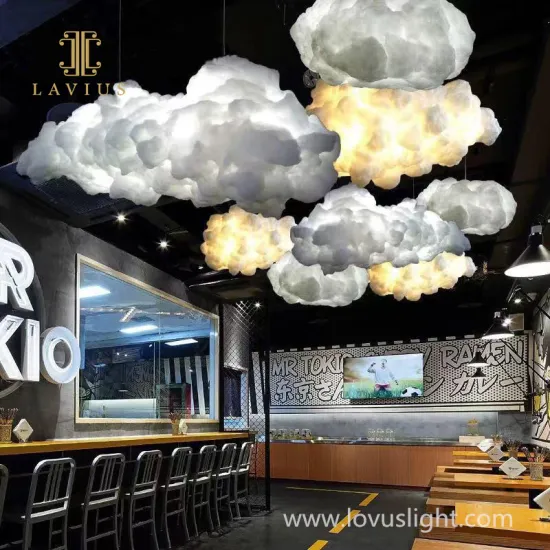 Chandelier shopping mall custom remote control Led custom cloud chandelier, suitable for Ktv/ hotel/shopping center