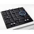 Hobs 4 Fires Smeg Black Tempered Glass