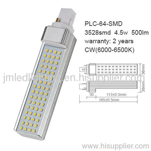 Plc G24 Led Light 4.5w 500lm 60smd 