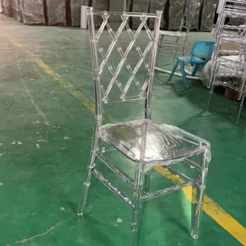 Transparent Clear Resin Wedding Dining Chairs - Acrylic, Stackable, Assemble Chairs for Wedding Furniture