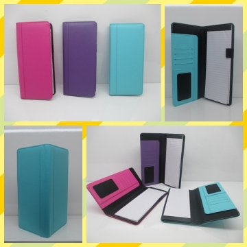 Guangdong Manufactory Supply Pocket School Notebook with Pink Color PU Cover Dirary Notebook