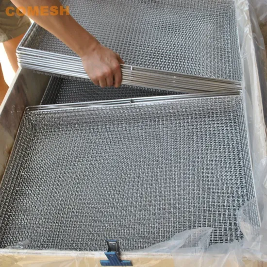 Stainless steel Crimped Wire Mesh tray for drying