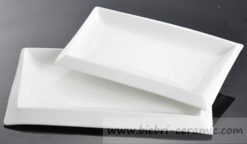 10.5 Inch Hotel And Restaurant Elegant Design Ceramic Porcelain Rectangular Plates Dishes With All Size Wholesale