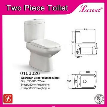 Round sanitary siphonic dual flush Toilet