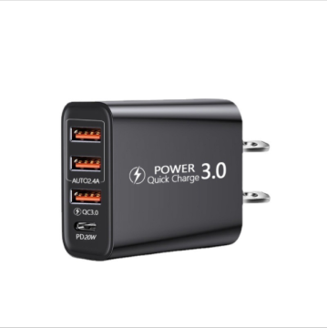 2022 New PD Charger 3USB+PD Type-C Mobile Phone Charger QC3.0 Multi-Port Travel Charger
