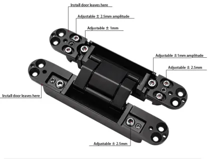 Stainless Steel 3D Adjustable Invisible Door Hinges for Wooden Doors