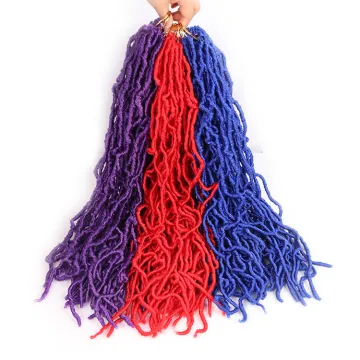 Julianna 18 24 36 Inch Wholesale Crochet Hair Locks 22 Strands Locs Crotchet Hair Extensions Synthetic Hair Faux Locs Soft Locs