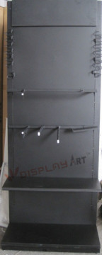 Black Steel Shelf of Wall Rack for shop display