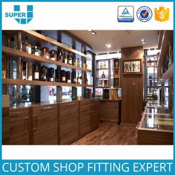 Shopping Mall Decoration Furniture Mdf Wood Display For Wine