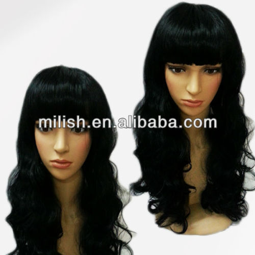 MPW-1046 Party Cheap Long Black Wigs for Halloween