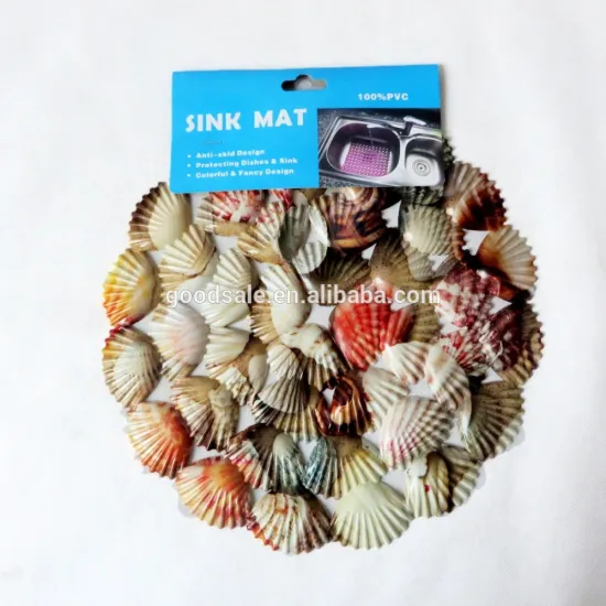 Household round shell sink mat cup mat with print