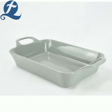 Ceramic bakeware porcelain solid color baking dish set