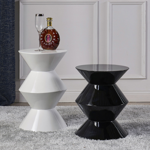 Living room small round glass side coffee table