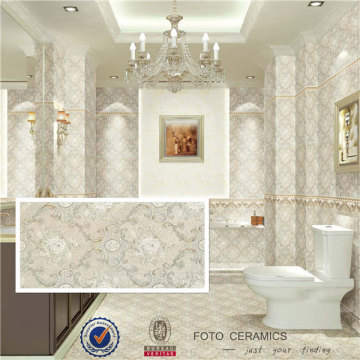 Flower Print Polished Ceramic Floor Glazed Tile 300X600