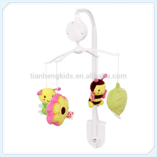 Wholesale plush hanging stuffed musical mobile toy Sunny Garden crib mobile for baby