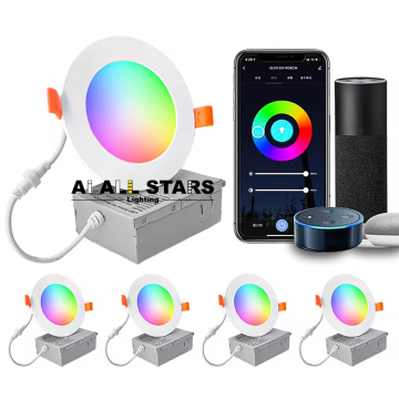 Tuya Smart Slim Ceiling Recessed Panel RGB Pot Light - 6W to 24W, Dimmable LED Panel Lights