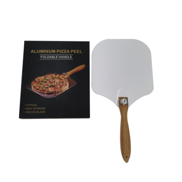3pcs set di buccia in alluminio con manico di quercia pieghevole