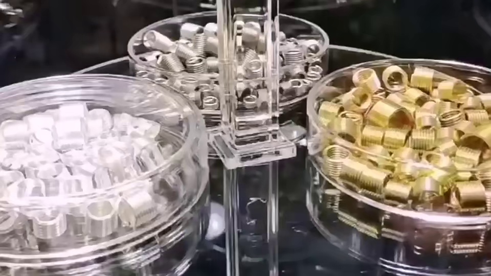 Free-Running Stainless Steel Coils with M2 and M5 Threads Metric Thread Inserts