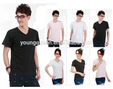 TD40 Factory Direct 200 g white cotton Lycra T-shirt custom-made wholesale V-neck T-shirt printing