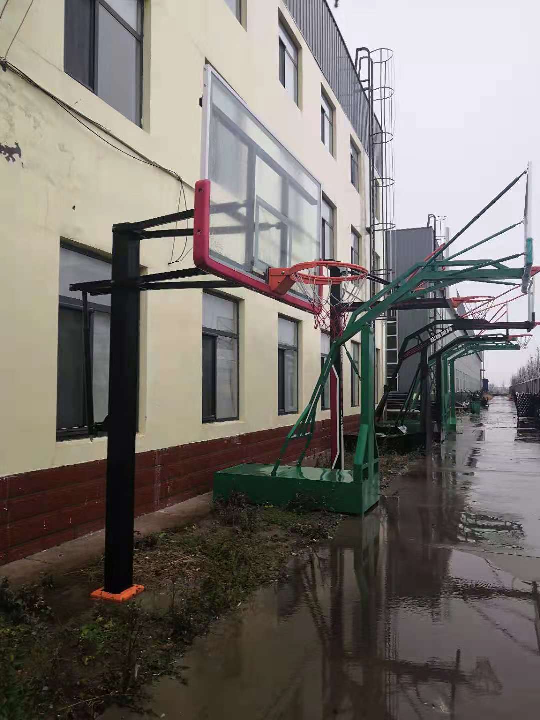 fixed height adjustable basketball hoop