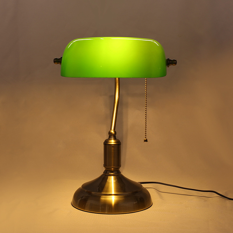 Green Glass Brass Table LampofUttermost Table Lamps