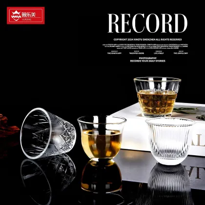 Middle East Hot Selling Glass Tea cup 60ml Drinking Glass Cup with Engraved Pattern