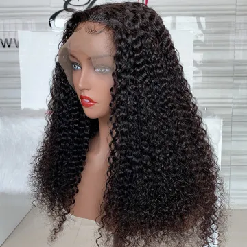 Kinky Curly Wig 13x4 Pre Plucked Lace Wigs Hight Density  Peruvian Remy Lace Front Human Hair Wigs For Women