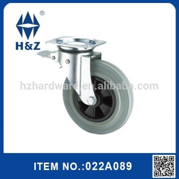 Grey rubber steel europe caster