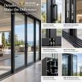 Puerta corrediza apilable de aluminio de paneles múltiples para aberturas grandes | JBDHOME