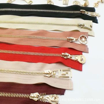 2 Way brass zipper for clothing