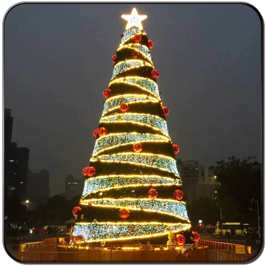 Led artificial christmas tree with whole set ornaments