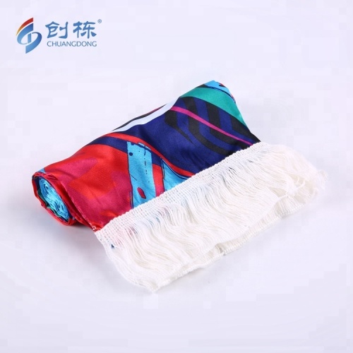 Anpassat tryck Satin Football Club Fans Soccer Scarf