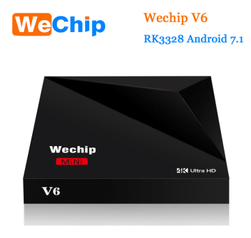 Factory whole sale Android 7.1 RK3328 1gb/8gb Quad Core WECHIP V6 android tv box
