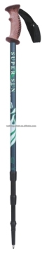 3 sections telescopic flexible trekking poles with cork handle