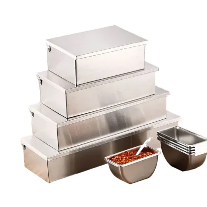 Stainless Steel Condiment Container - Western Dessert Flavor Box