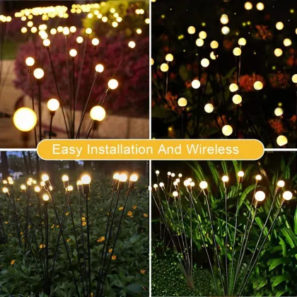 DGLUX IP65 Firefly 6 8 LED Lamp - Waterproof Solar Firefly Light Decoration