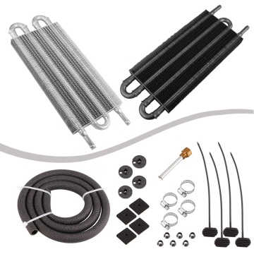 JDMOTORSPORT88 Universal 4 ROW AN6 AN6 ALUMINUM OIL COOLER KIT สำหรับรถแข่ง