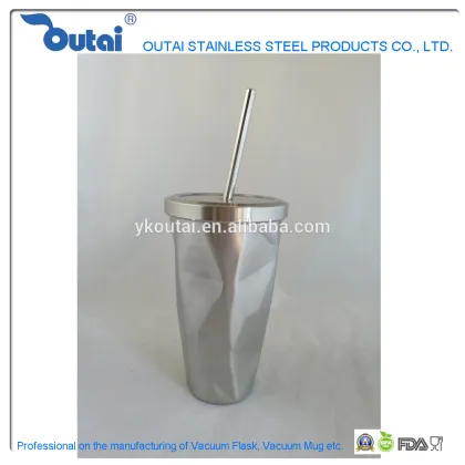 Double Wall Stainless Steel Starbucks Mug With Straw Cola Mug Keep Cold