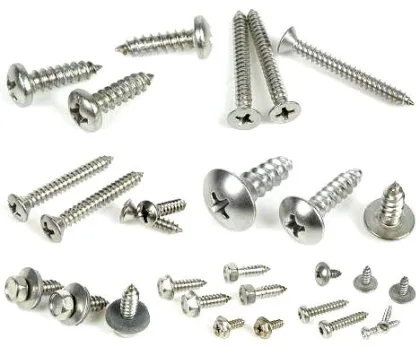 Carbon steel phillips self tapping screws