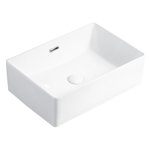 Cuenca moderna de baño de mostrador rectangular