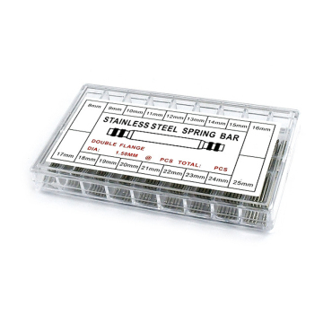 72/108/144pcs Watch Band Spring Bars, Strap Link Pins, and Repair Tools Kit (8-25mm, 1.5mm Diameter)
