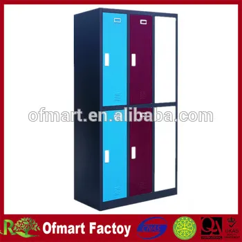 6 door steel wardrobe lockers