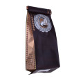 Copper Customized Printed Block Bottom Bag With Tin Tie And Valve