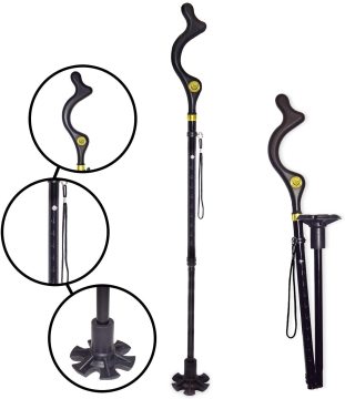 The Original Campbell: Lightweight, Strong, and Firm Folding Walking Cane - Perfect for Men and Women