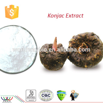 100% natural extraction cGMP certified factory supply 98% konjac glucomannan flour